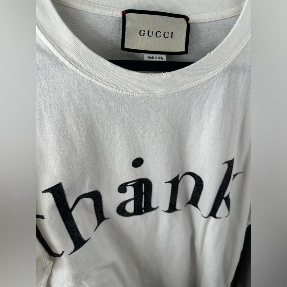 Gucci t shirt think/thank